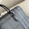 Burberry Classic Check Simple Black Briefcase Burberry Classic Check Simple Black Briefcase