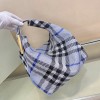 Burberry Classic Blue and White Contrast Large Knit Chain Bag Burberry Classic Blue and White Contrast Large Knit Chain Bag