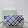 Burberry Classic Blue and White Contrast Large Knit Chain Bag Burberry Classic Blue and White Contrast Large Knit Chain Bag