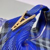 Burberry Classic Blue and Black Contrast Large Knit Chain Bag Burberry Classic Blue and Black Contrast Large Knit Chain Bag