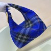 Burberry Classic Blue and Black Contrast Large Knit Chain Bag Burberry Classic Blue and Black Contrast Large Knit Chain Bag