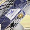 Burberry Mini Check Light Blue and White Knit Tote Bag Burberry Mini Check Light Blue and White Knit Tote Bag