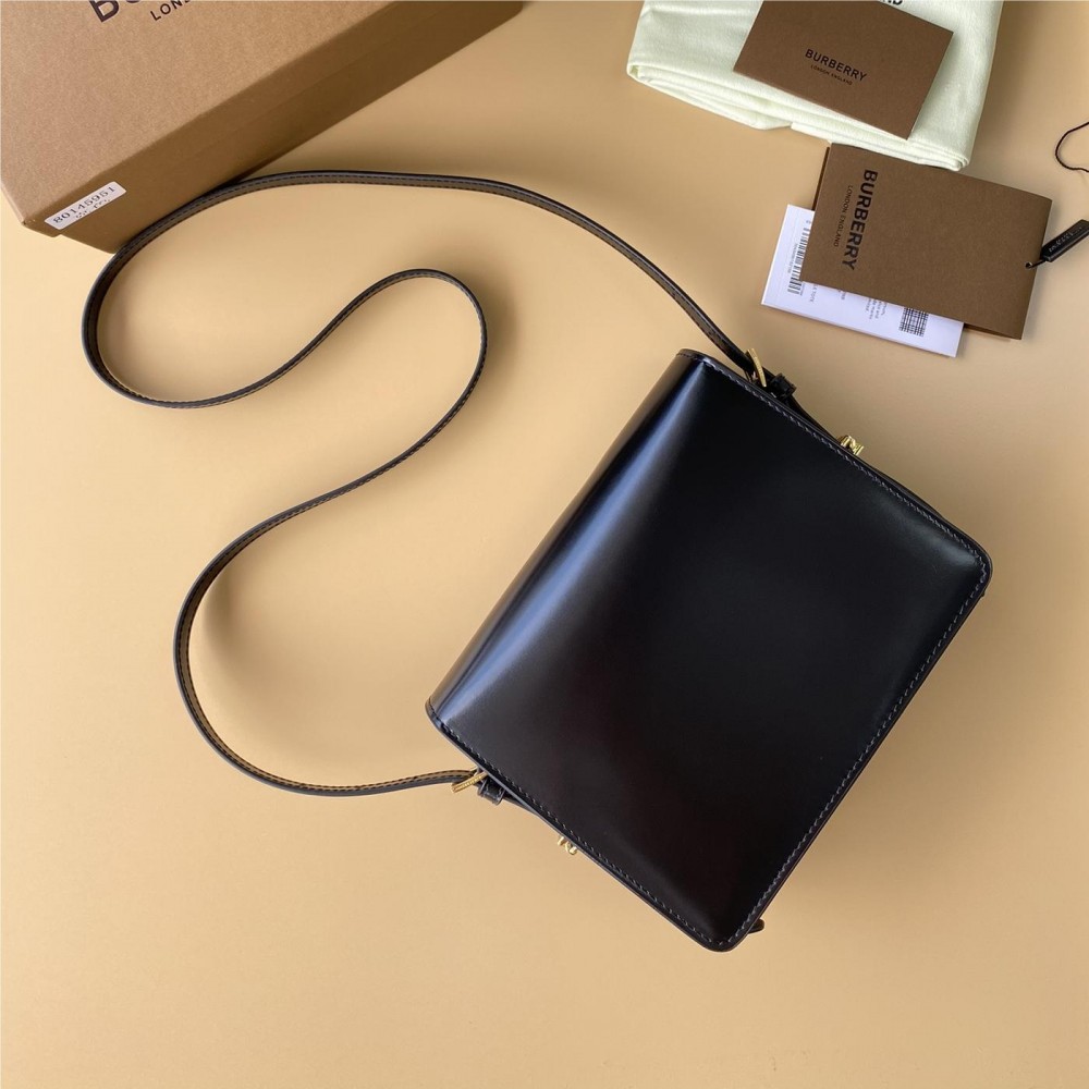 Burberry Classic Black Leather Hardware Flap Bag Burberry Classic Black Leather Hardware Flap Bag