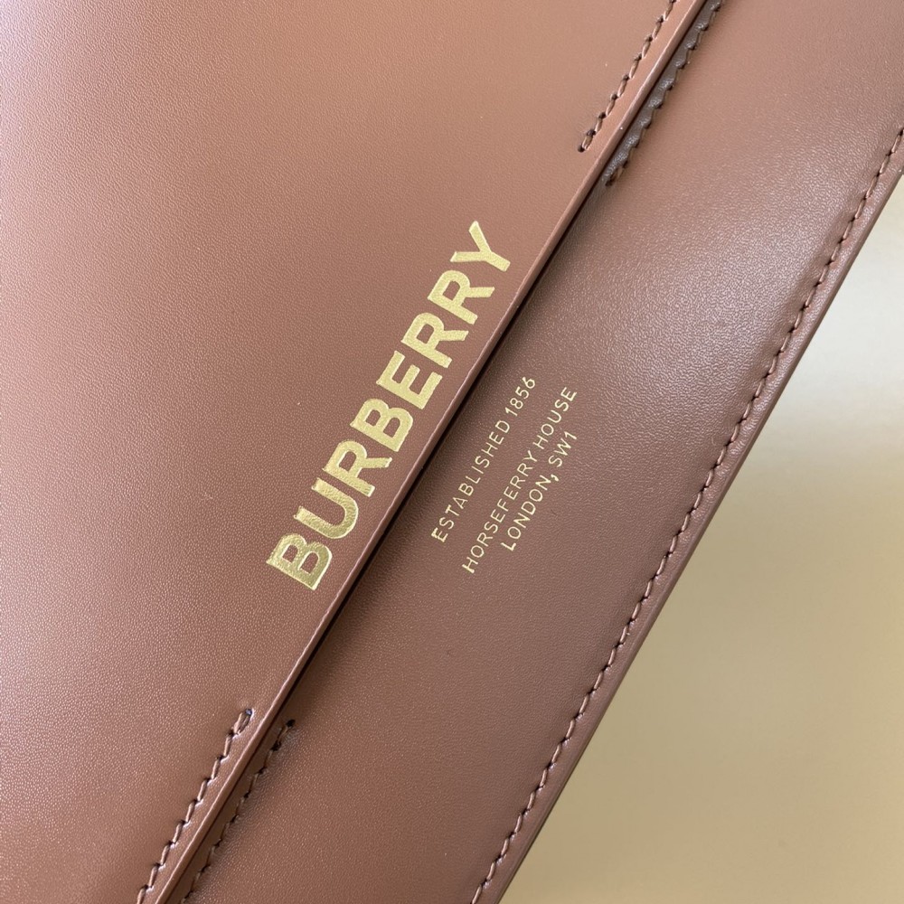 Burberry Classic Brown Leather Hardware Flap Bag Burberry Classic Brown Leather Hardware Flap Bag