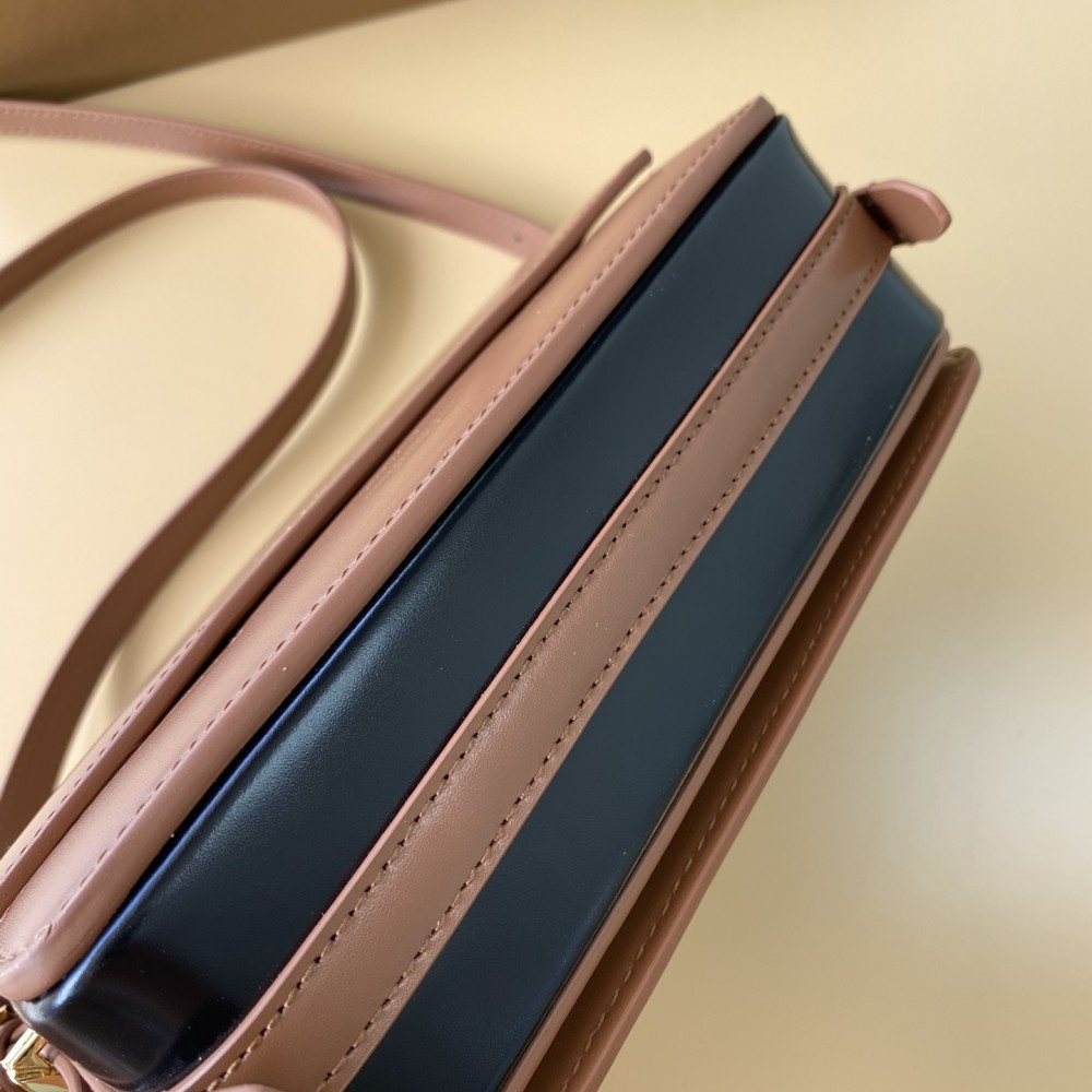 Burberry Classic Brown Leather Hardware Flap Bag Burberry Classic Brown Leather Hardware Flap Bag