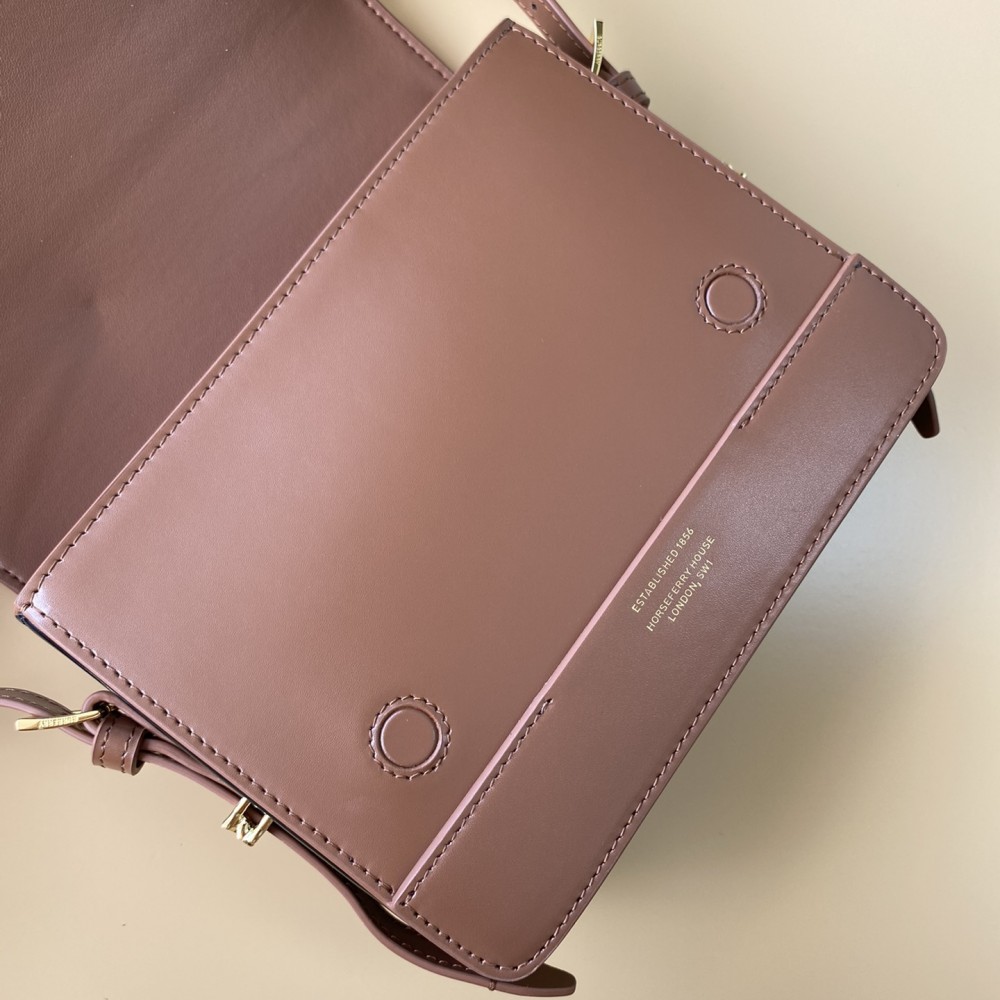 Burberry Classic Brown Leather Hardware Flap Bag Burberry Classic Brown Leather Hardware Flap Bag