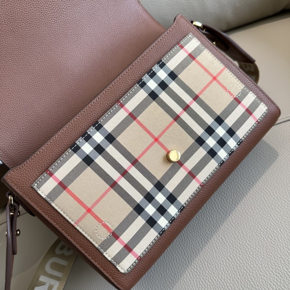 Burberry Classic Rhino Pure Brown Check Bag Burberry Classic Rhino Pure Brown Check Bag