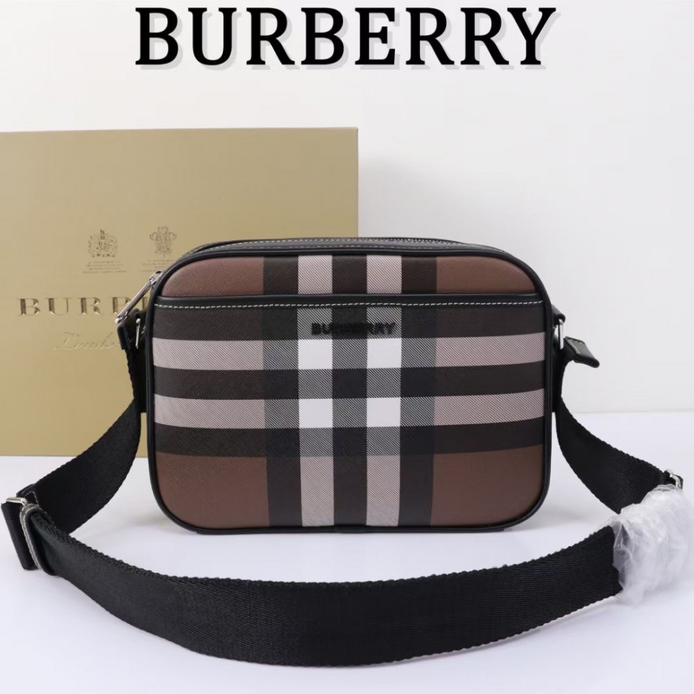 Burberry Classic Brown and White Checkered Crossbody Bag Burberry Classic Brown and White Checkered Crossbody Bag