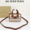 Burberry Classic Brown and White Checkered Long Strap Crossbody Bag Burberry Classic Brown and White Checkered Long Strap Crossbody Bag