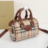 Burberry Classic Brown and White Checkered Long Strap Crossbody Bag Burberry Classic Brown and White Checkered Long Strap Crossbody Bag