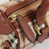 Burberry Classic Brown and White Checkered Long Strap Crossbody Bag Burberry Classic Brown and White Checkered Long Strap Crossbody Bag