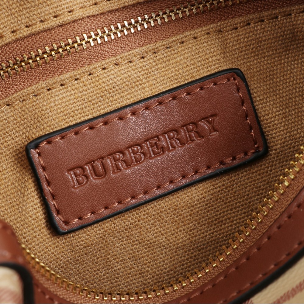 Burberry Classic Brown and White Checkered Long Strap Crossbody Bag Burberry Classic Brown and White Checkered Long Strap Crossbody Bag