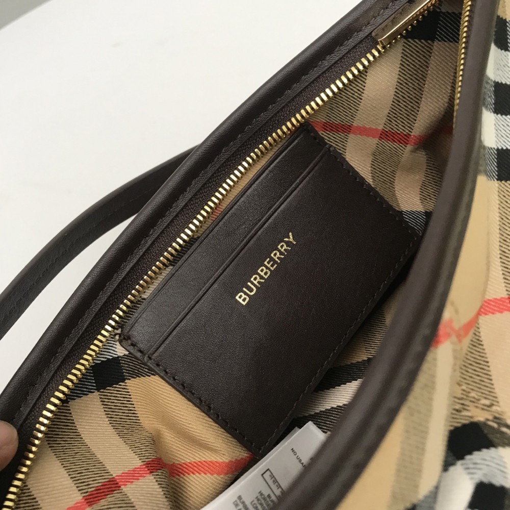 Burberry classic dark brown pattern handbag Burberry classic dark brown pattern handbag