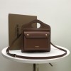 Burberry Classic Calfskin Dark Brown Tote Burberry Classic Calfskin Dark Brown Tote