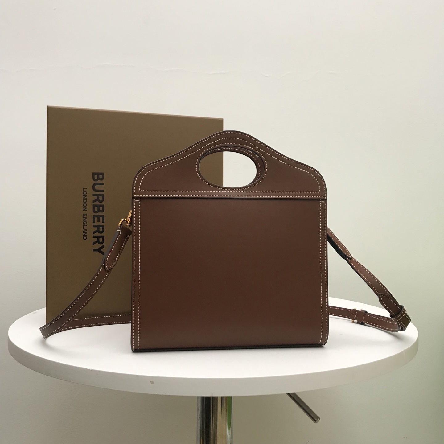 Burberry Classic Calfskin Dark Brown Tote Burberry Classic Calfskin Dark Brown Tote