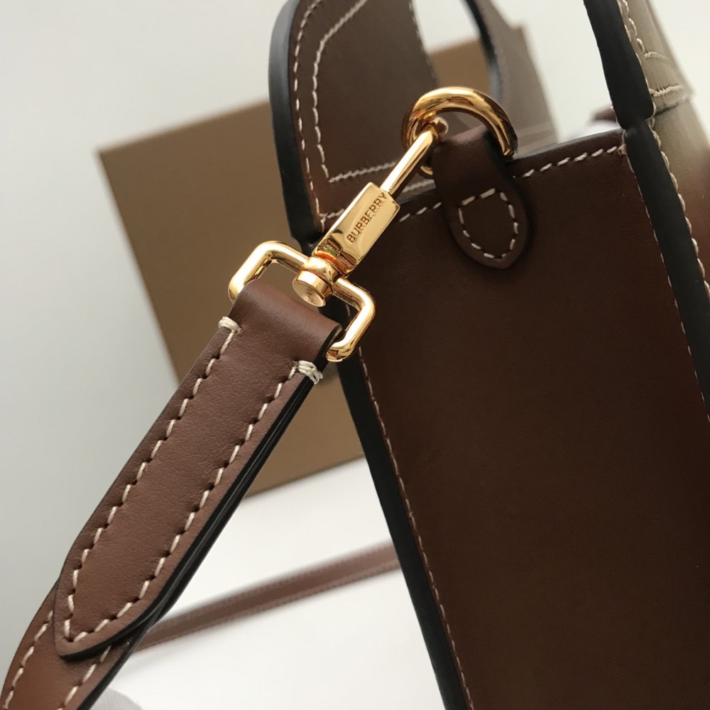 Burberry Classic Calfskin Dark Brown Tote Burberry Classic Calfskin Dark Brown Tote