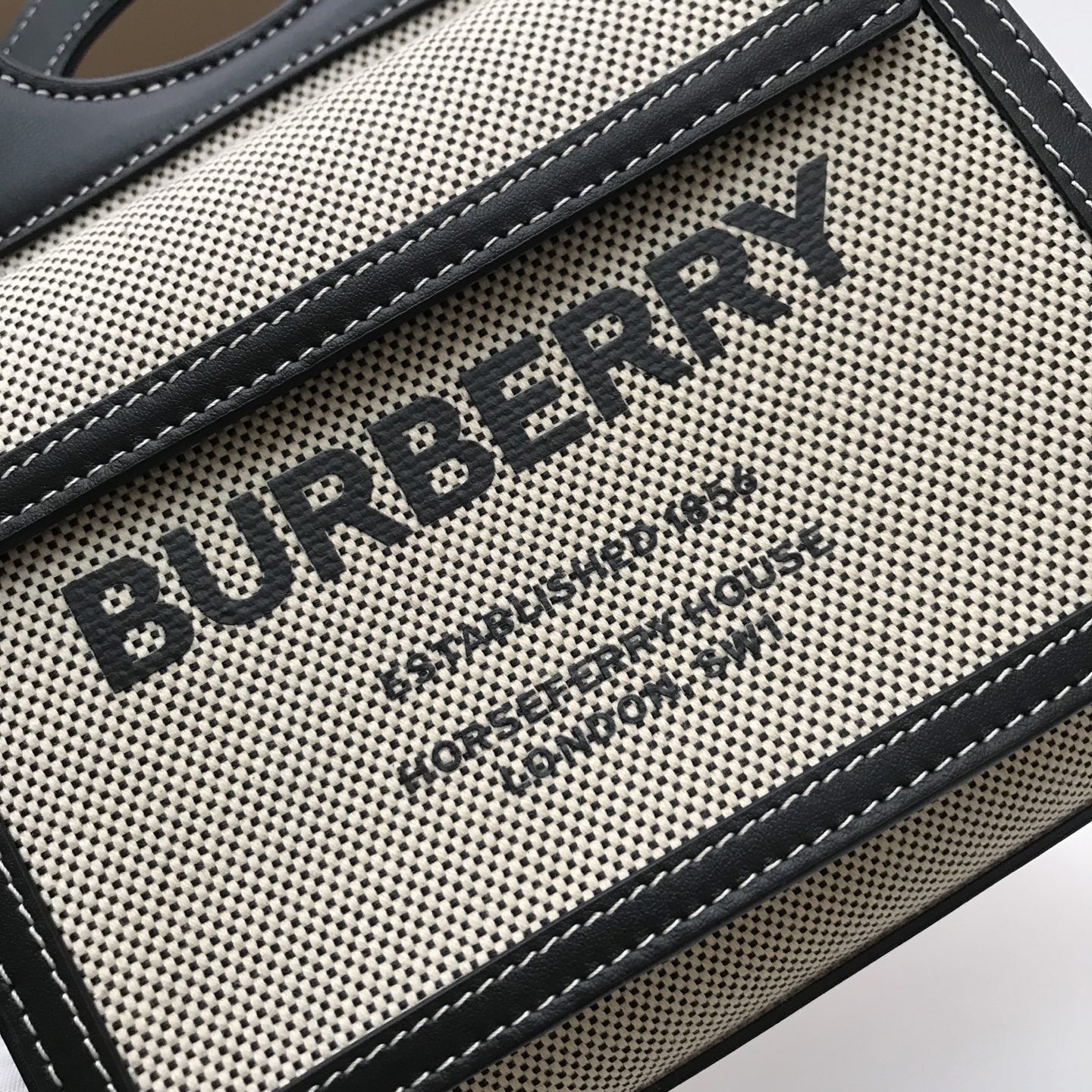 Burberry Classic Calfskin White Textured Tote Burberry Classic Calfskin White Textured Tote