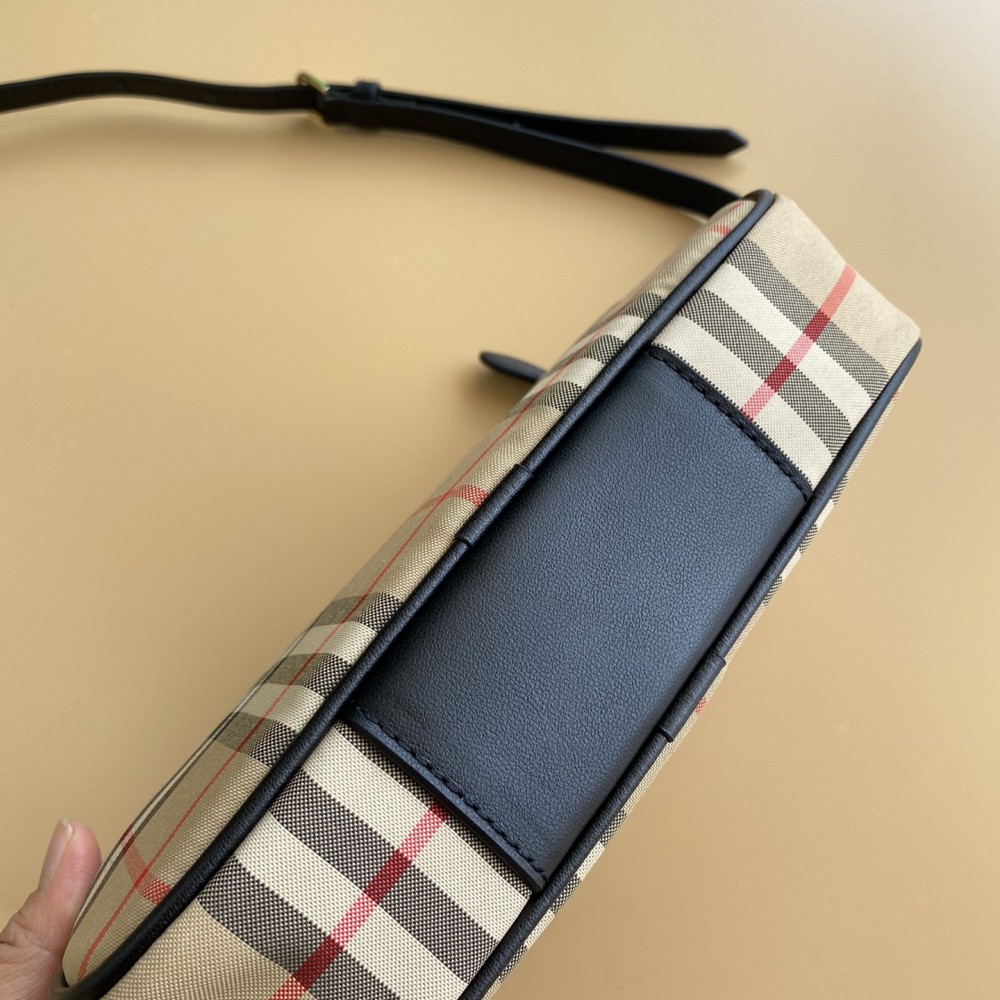 Burberry Classic Brown and White Checkered Crossbody Bag Burberry Classic Brown and White Checkered Crossbody Bag