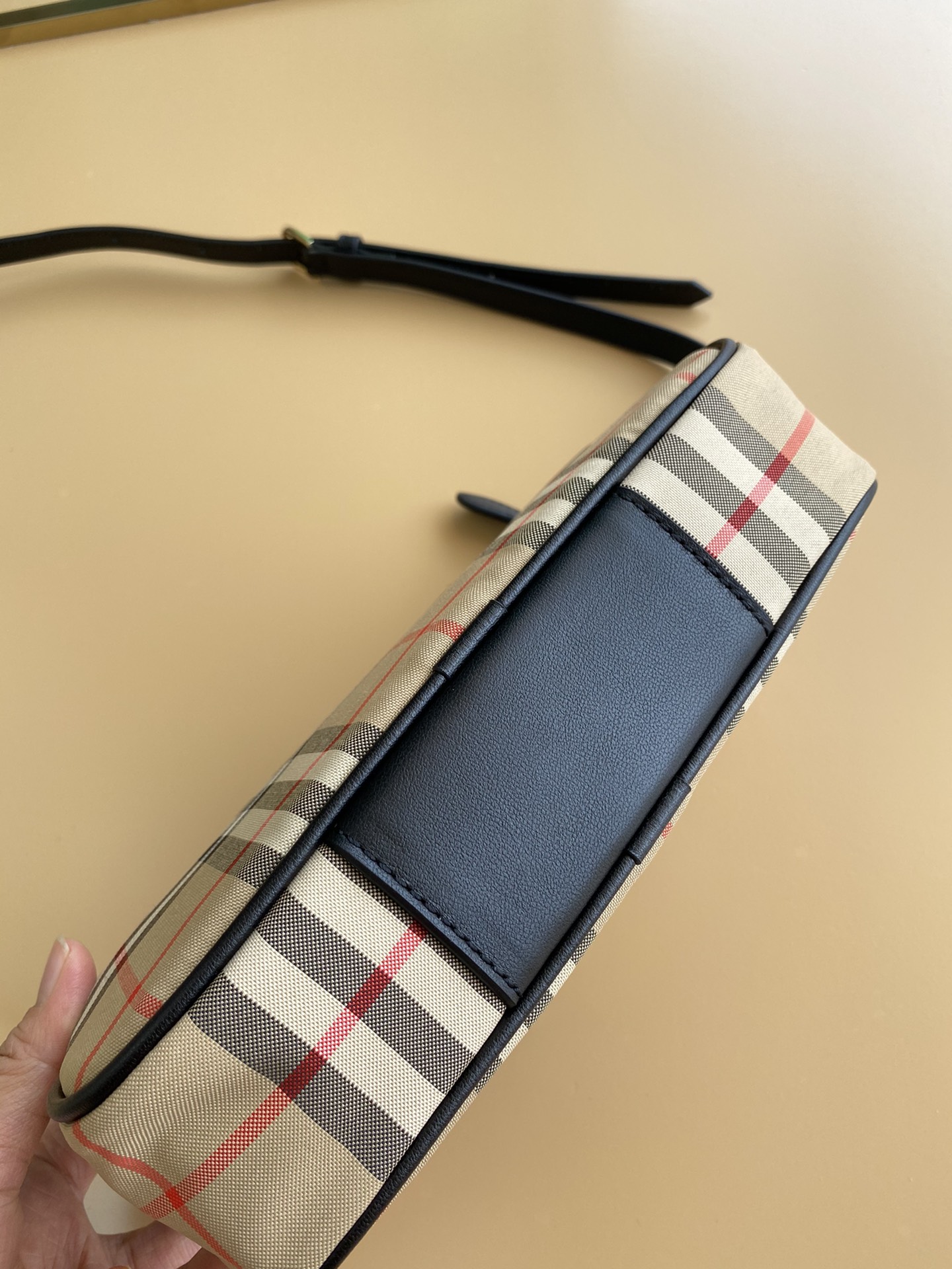 Burberry Classic Brown and White Checkered Crossbody Bag Burberry Classic Brown and White Checkered Crossbody Bag