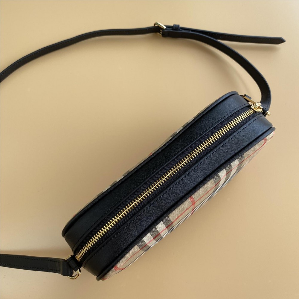 Burberry Classic Brown and White Checkered Crossbody Bag Burberry Classic Brown and White Checkered Crossbody Bag