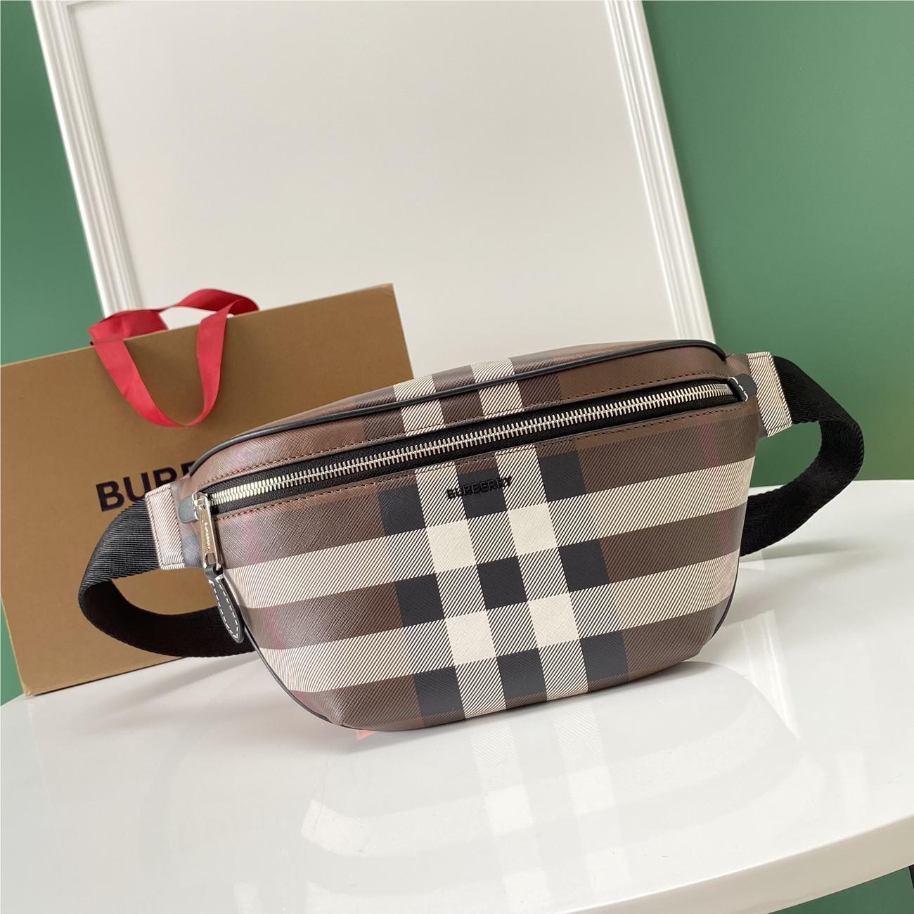 Burberry Classic Brown and White Checkered Crossbody Bag Burberry Classic Brown and White Checkered Crossbody Bag