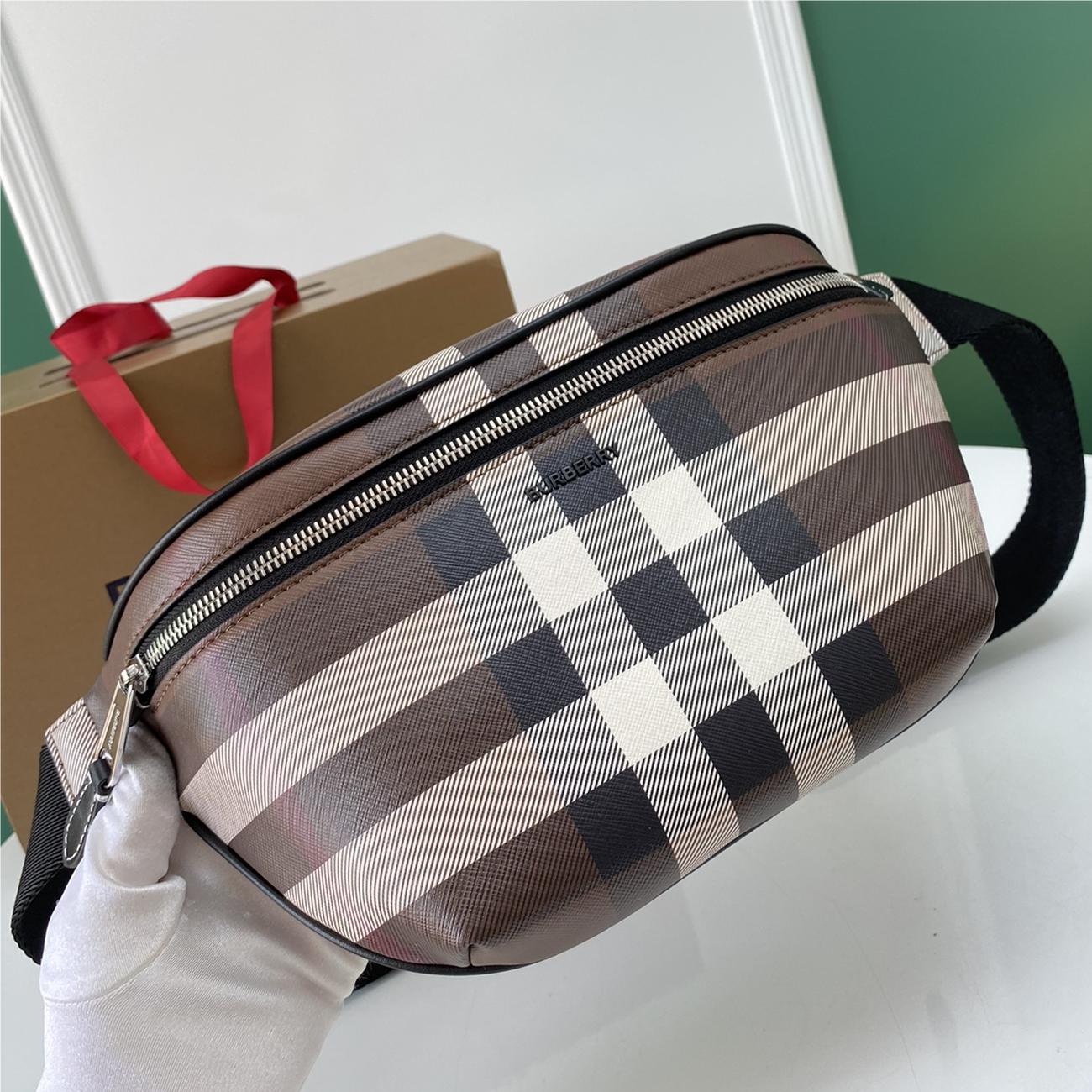 Burberry Classic Brown and White Checkered Crossbody Bag Burberry Classic Brown and White Checkered Crossbody Bag