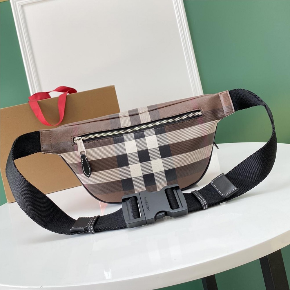 Burberry Classic Brown and White Checkered Crossbody Bag Burberry Classic Brown and White Checkered Crossbody Bag