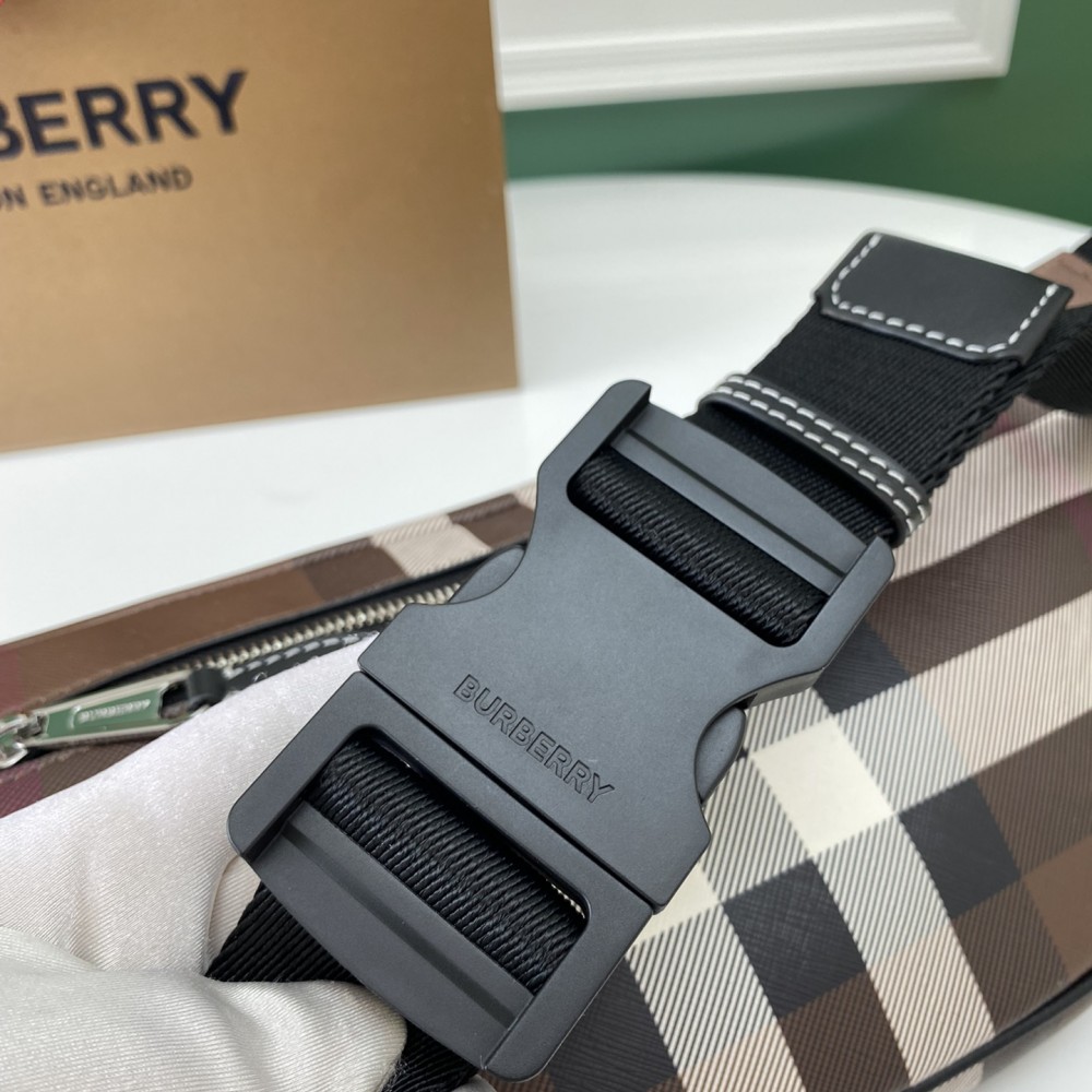 Burberry Classic Brown and White Checkered Crossbody Bag Burberry Classic Brown and White Checkered Crossbody Bag