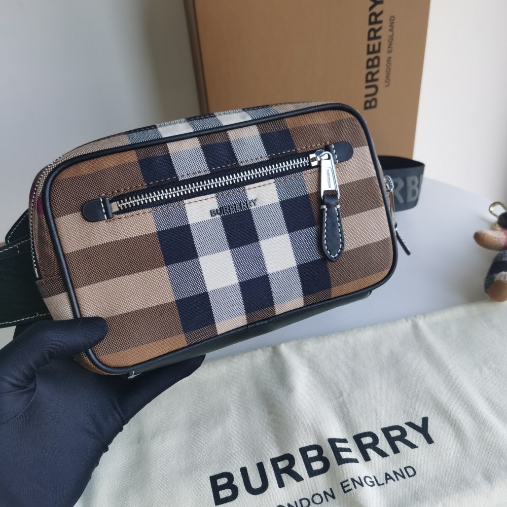Burberry Classic Plain Dark Brown Canvas Zipper Crossbody Bag Burberry Classic Plain Dark Brown Canvas Zipper Crossbody Bag