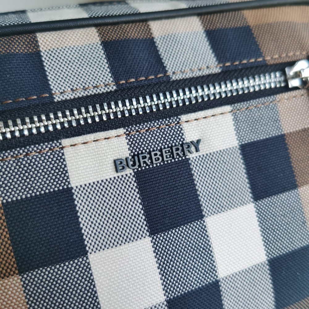 Burberry Classic Plain Dark Brown Canvas Zipper Crossbody Bag Burberry Classic Plain Dark Brown Canvas Zipper Crossbody Bag