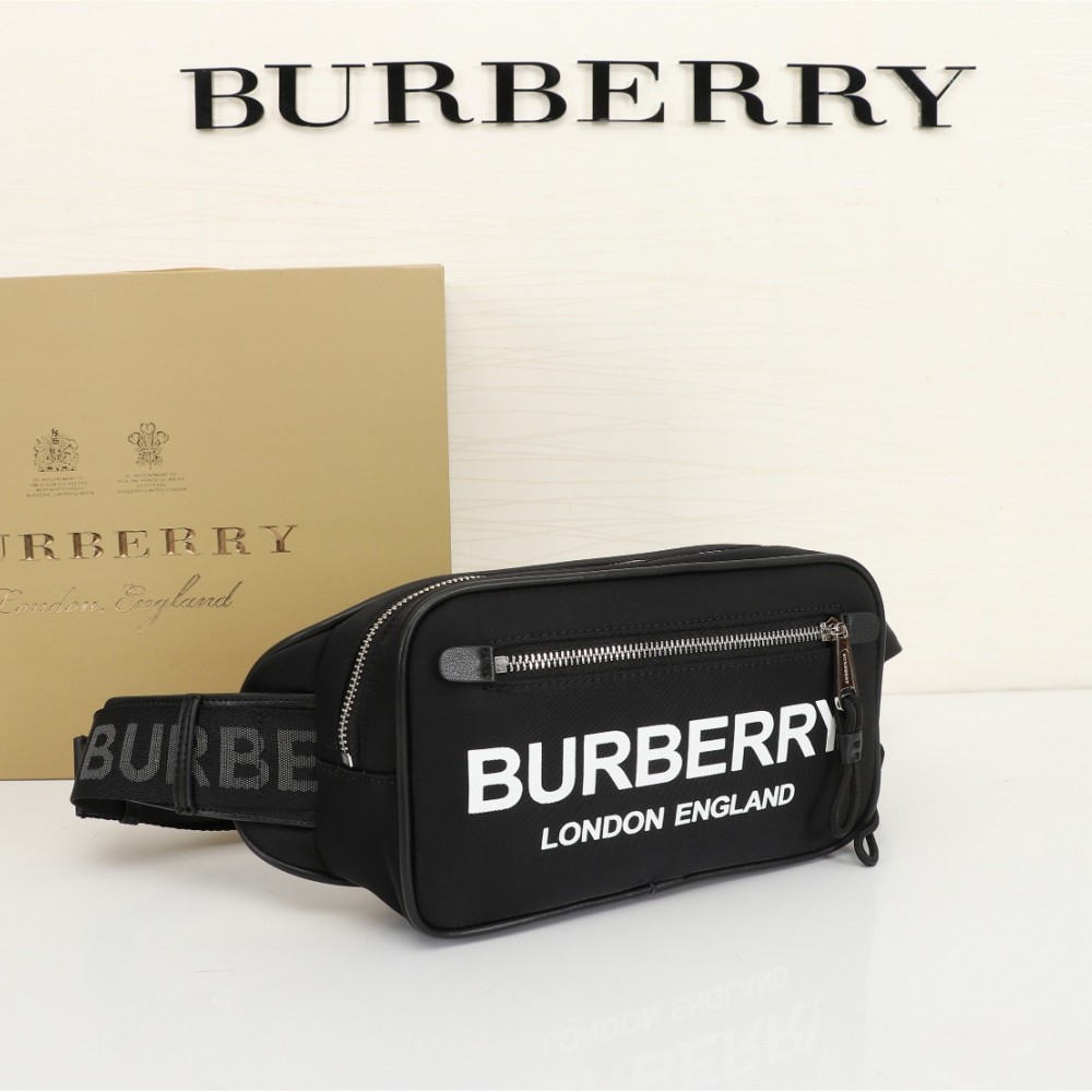 Burberry Classic Plain Black Canvas Zipper Crossbody Bag Burberry Classic Plain Black Canvas Zipper Crossbody Bag
