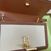 Burberry classic white calfskin exquisite hardware crossbody bag Burberry classic white calfskin exquisite hardware crossbody bag
