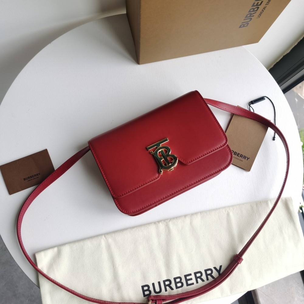 Burberry classic dark red calfskin exquisite hardware crossbody bag Burberry classic dark red calfskin exquisite hardware crossbody bag
