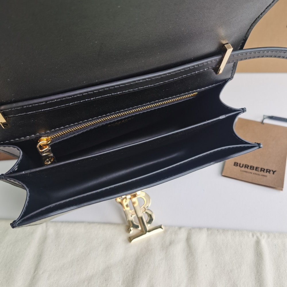Burberry classic dark black calfskin exquisite hardware crossbody bag Burberry classic dark black calfskin exquisite hardware crossbody bag