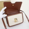 Burberry classic white calfskin exquisite hardware crossbody bag Burberry classic white calfskin exquisite hardware crossbody bag