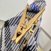Burberry classic blue and white contrast knitted chain bag Burberry classic blue and white contrast knitted chain bag