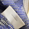 Burberry classic blue and white contrast knitted chain bag Burberry classic blue and white contrast knitted chain bag