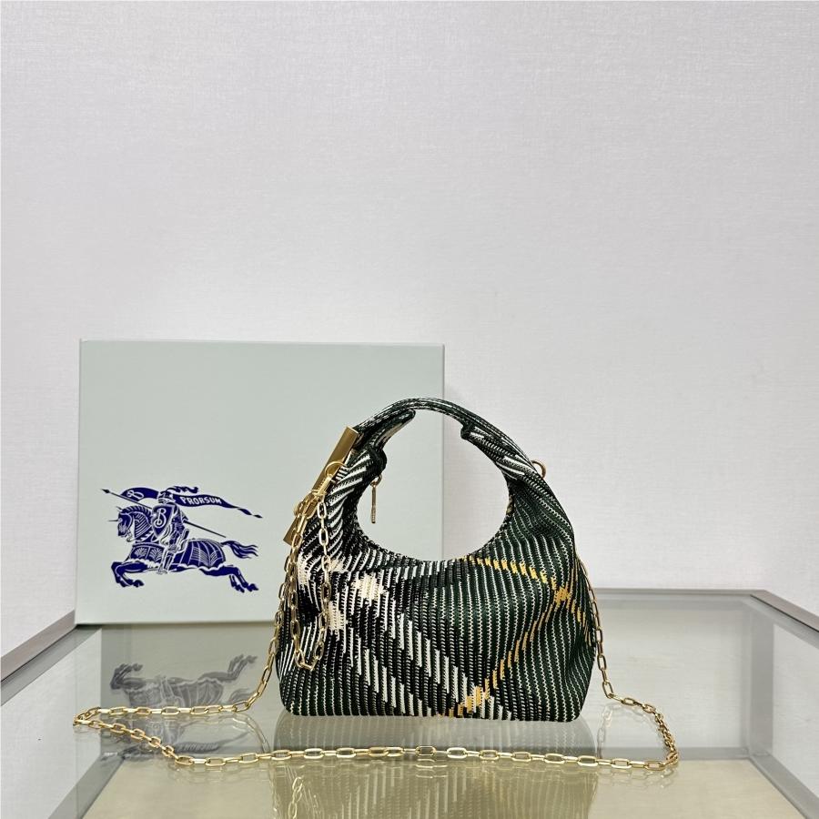 Burberry classic teal and black contrast knitted chain bag Burberry classic teal and black contrast knitted chain bag
