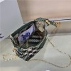 Burberry classic teal and black contrast knitted chain bag Burberry classic teal and black contrast knitted chain bag