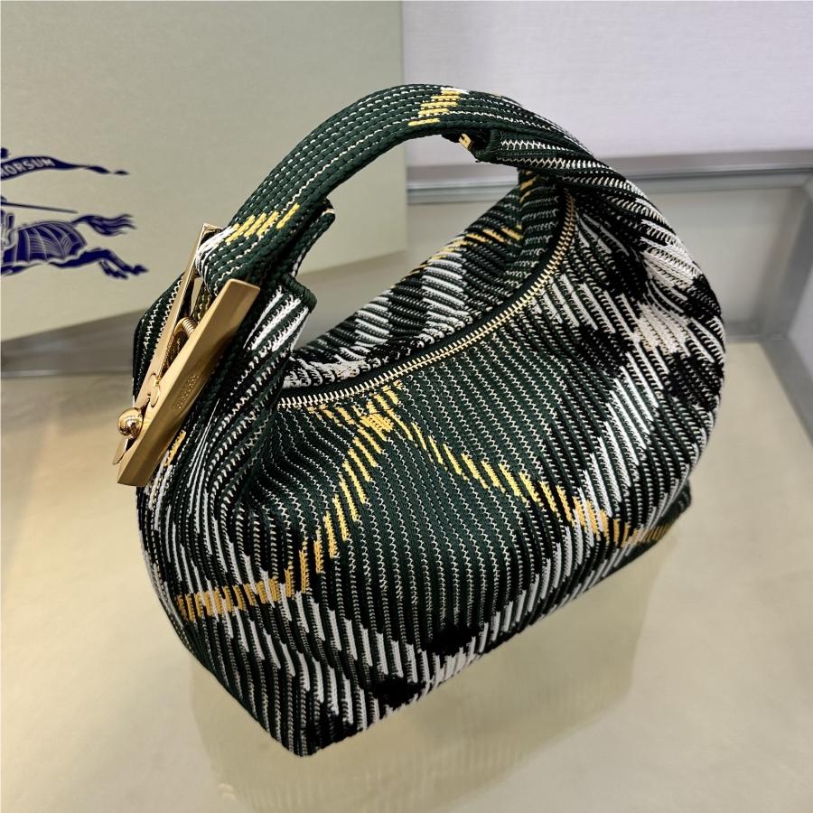 Burberry classic teal black contrast medium knitted chain bag Burberry classic teal black contrast medium knitted chain bag