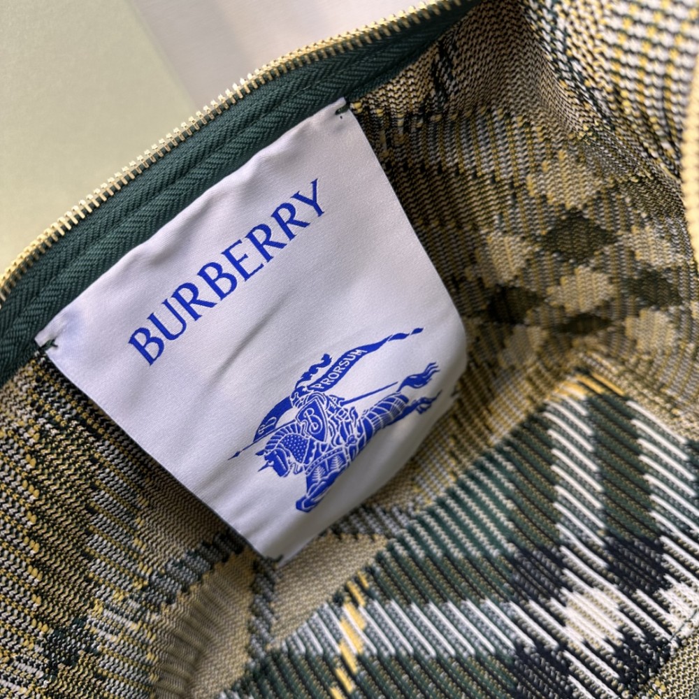 Burberry classic teal black contrast medium knitted chain bag Burberry classic teal black contrast medium knitted chain bag
