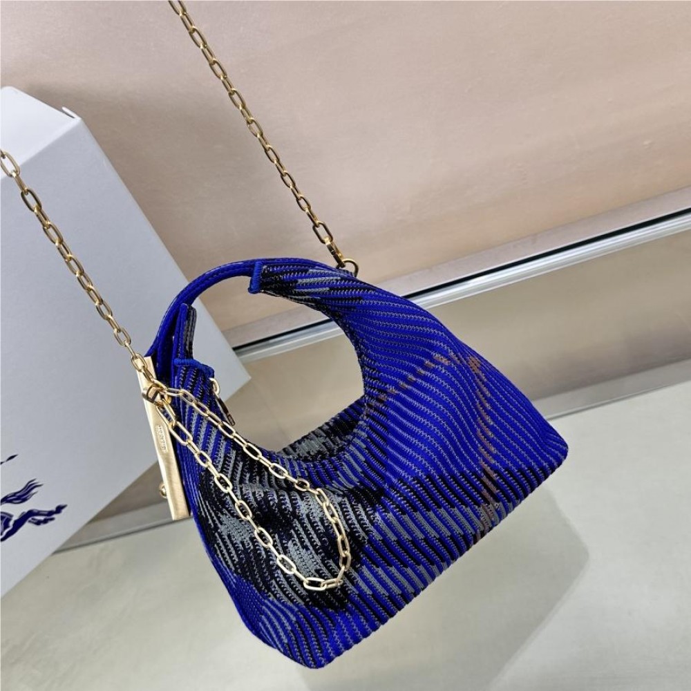 Burberry classic blue contrast knitted chain bag Burberry classic blue contrast knitted chain bag