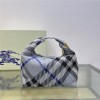 Burberry classic blue and white contrast medium knitted chain bag Burberry classic blue and white contrast medium knitted chain bag