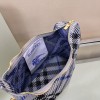 Burberry classic blue and white contrast medium knitted chain bag Burberry classic blue and white contrast medium knitted chain bag