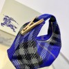 Burberry classic blue and black contrast medium knitted chain bag Burberry classic blue and black contrast medium knitted chain bag