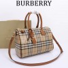 Burberry Check Classic Yellow and White Boston Bag Burberry Check Classic Yellow and White Boston Bag