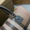 Burberry Check Classic Black and Brown Boston Bag Burberry Check Classic Black and Brown Boston Bag