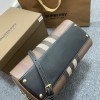 Burberry Check Classic Black and Brown Boston Bag Burberry Check Classic Black and Brown Boston Bag