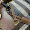 Burberry Check Classic Black and Brown Boston Bag Burberry Check Classic Black and Brown Boston Bag