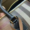 Burberry Check Classic Black and Brown Boston Bag Burberry Check Classic Black and Brown Boston Bag